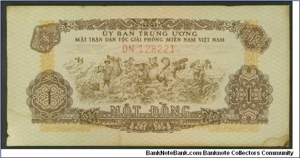Vietnam 1 Dong 1963 PR4 (Regional Issue). Banknote