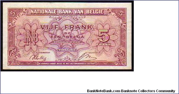 5 Francs=1 Belgas__
Pk 121 Banknote