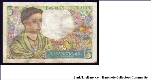 Banknote from France year 1943