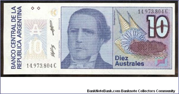 Argentina 10 Australes 1986 P325b. Banknote