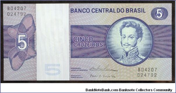 Brazil 5 Cruzeiros 1974 P192c Banknote