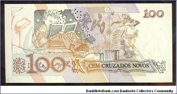 Banknote from Brazil year 1989