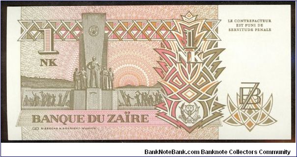 Banknote from Congo year 1993