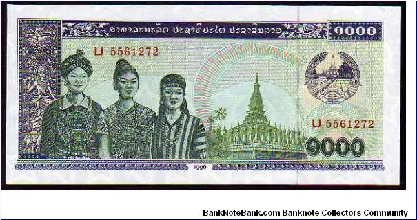 1000 Kip
Pk 32 Banknote