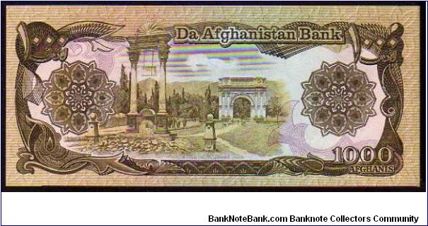 Banknote from Afghanistan year 1991