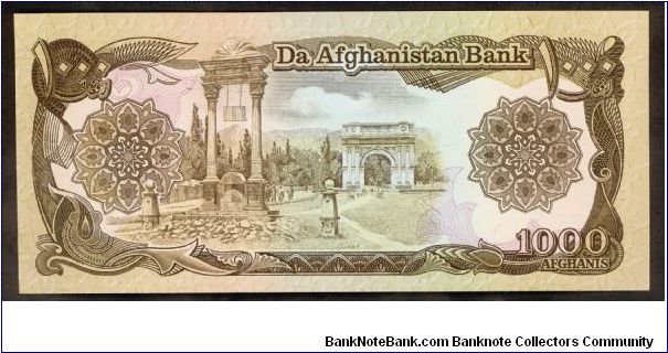 Banknote from Afghanistan year 1991
