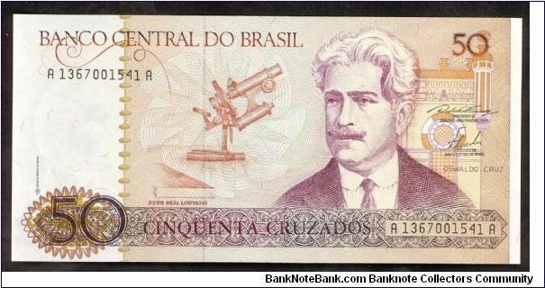 Brazil 50 Cruzados 1986 P210a. Banknote