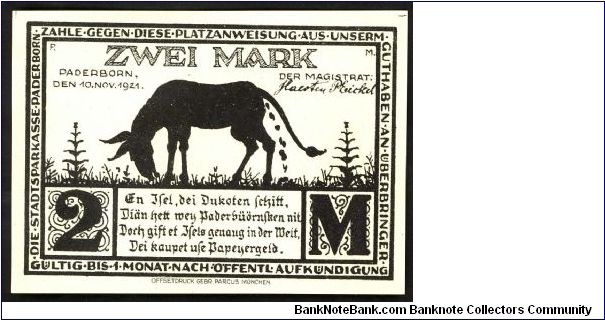 Banknote from Germany year 1921