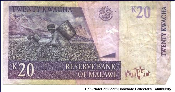 Banknote from Malawi year 2004