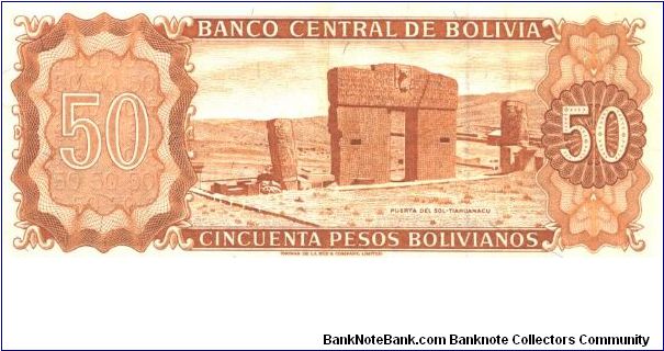 Banknote from Bolivia year 1962