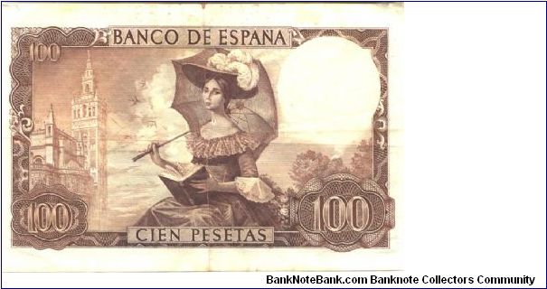 Banknote from Spain year 1965