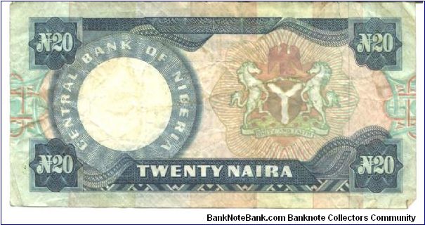 Banknote from Nigeria year 1984