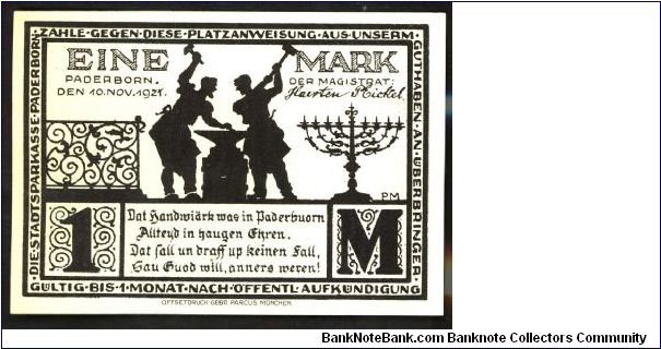 Banknote from Germany year 1921