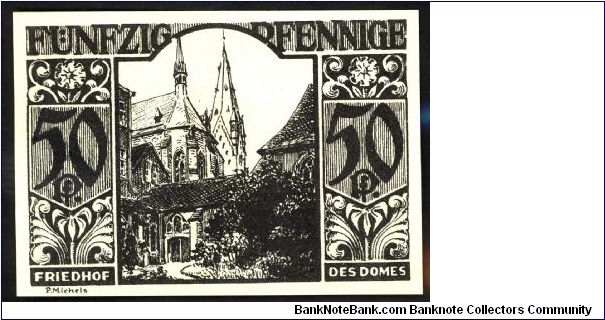 Germany Notgeld Paderborn 50Pf 1921 L1015e. Banknote