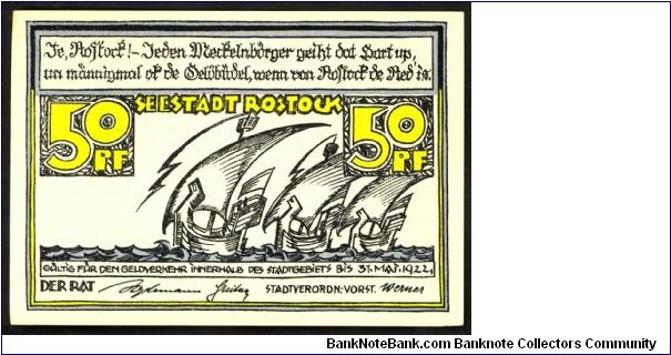 Banknote from Germany year 1922