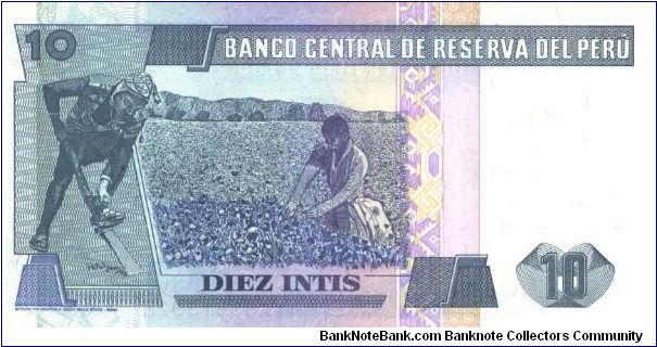 Banknote from Peru year 1987