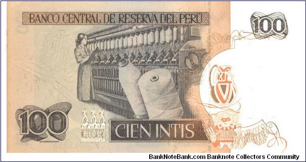 Banknote from Peru year 1986