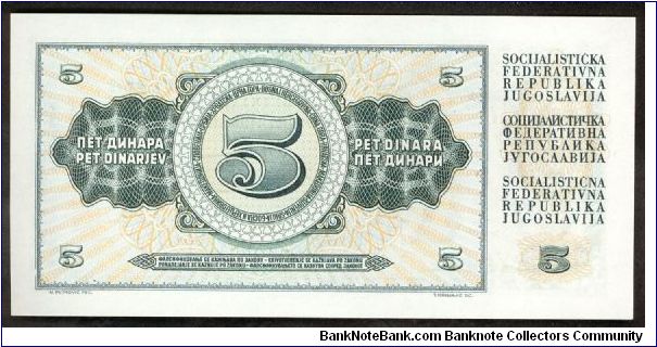 Banknote from Yugoslavia year 1968