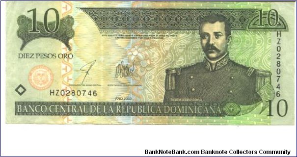 Like #159

Dark green on multicolour underprint. Matias Ramon Mrila at right. Altar de la Patria on back. Banknote