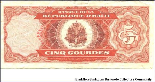 Banknote from Haiti year 1989