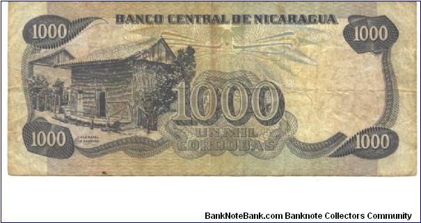 Banknote from Nicaragua year 1987