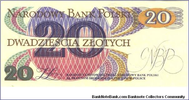 Banknote from Poland year 1982