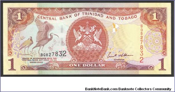 Trinidad and Tobago 1 Dollar 2002 P41. Banknote