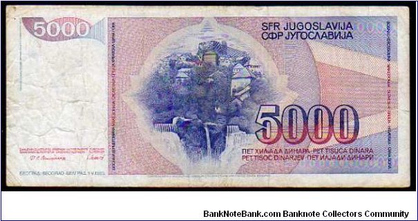 Banknote from Yugoslavia year 1985