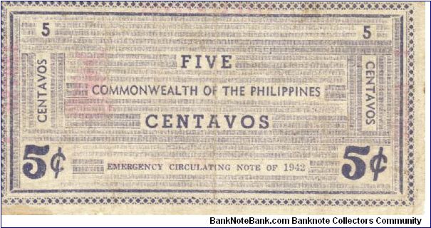 Banknote from Philippines year 1942