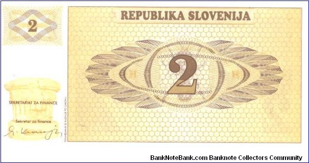 Banknote from Slovenia year 1990