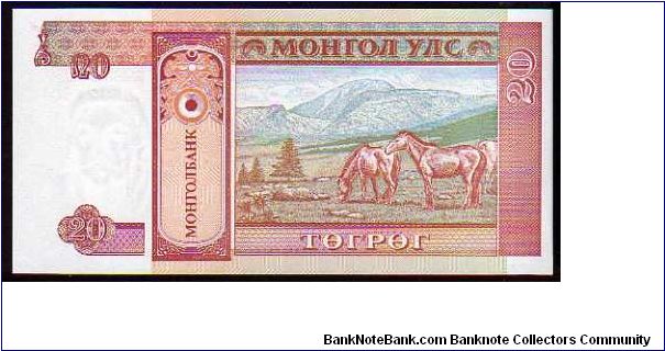 Banknote from Mongolia year 1993