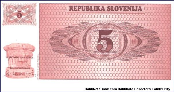 Banknote from Slovenia year 1990