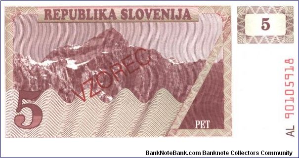 Maroon on pale maroon and pink underpint.

Specimen overprint: VZOREC Banknote