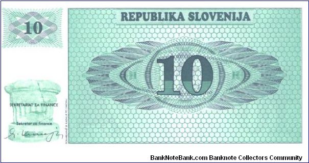 Banknote from Slovenia year 1990