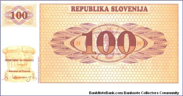 Banknote from Slovenia year 1990