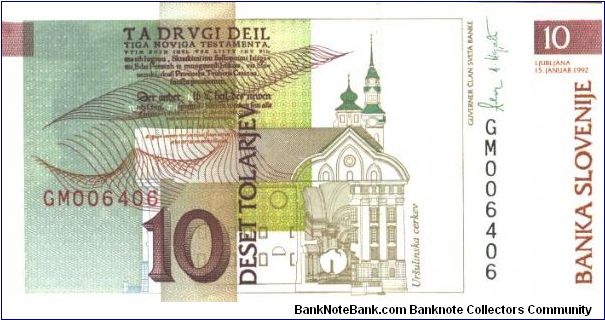 Banknote from Slovenia year 1992