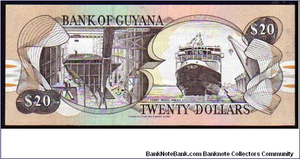 Banknote from Guyana year 1989