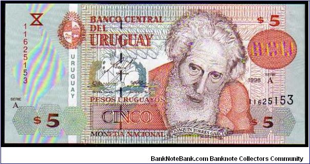 5 Pesos Uruguayos
Pk 80 Banknote