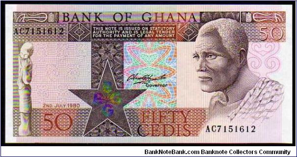 50 Cedis
Pk 22b Banknote