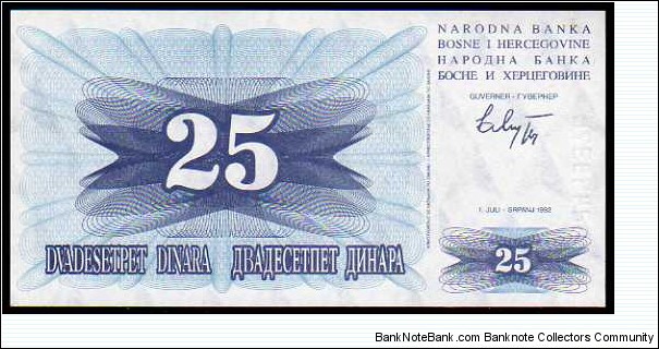 25 Dinara__
Pk 11 Banknote