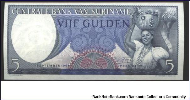 Blue on multicolour underprint. Two serial # varieties.

Large size serial # Banknote
