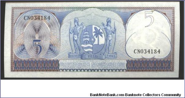 Banknote from Suriname year 1963