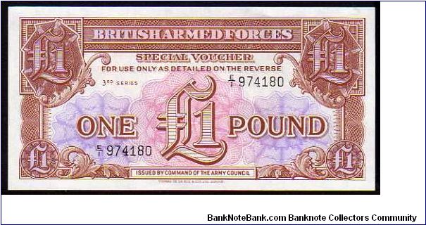 1 Pound
Pk M29

(British Armed Forces) Banknote
