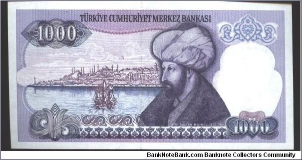 Banknote from Turkey year 1986