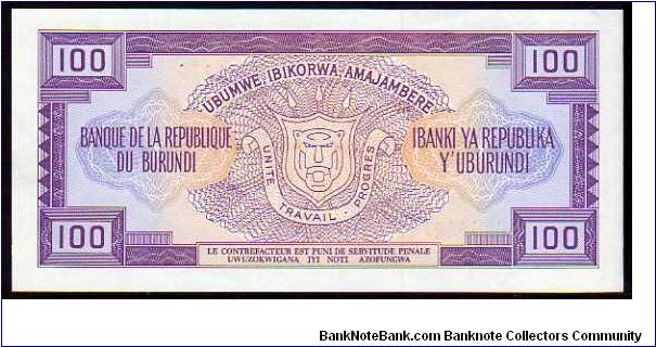 Banknote from Burundi year 1993