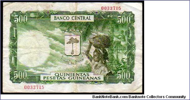 Banknote from Equatorial Guinea year 1969