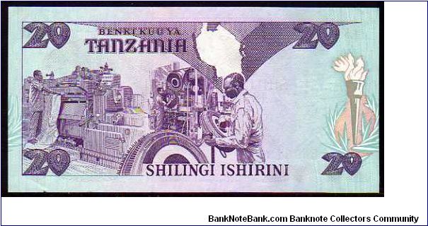 Banknote from Tanzania year 1986