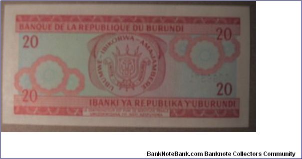 Banknote from Burundi year 2001