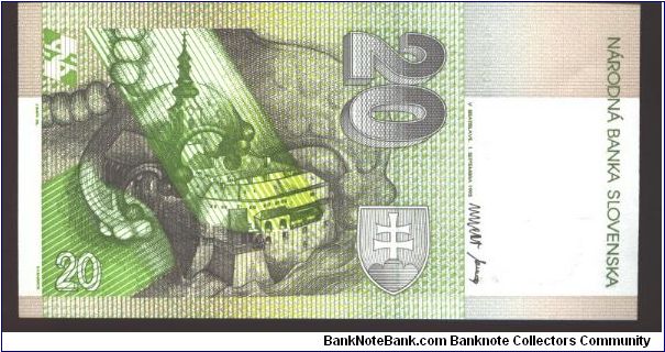 Banknote from Slovakia year 2000