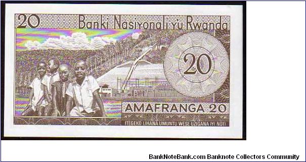 Banknote from Rwanda year 1976